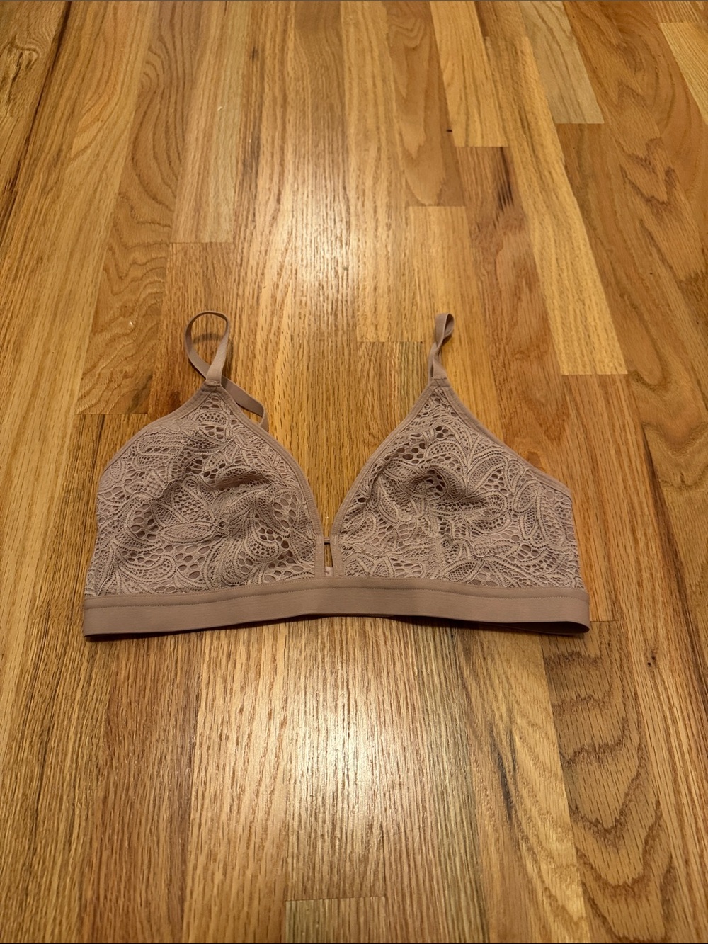 Lively Lace Busty Bralette in Taupe